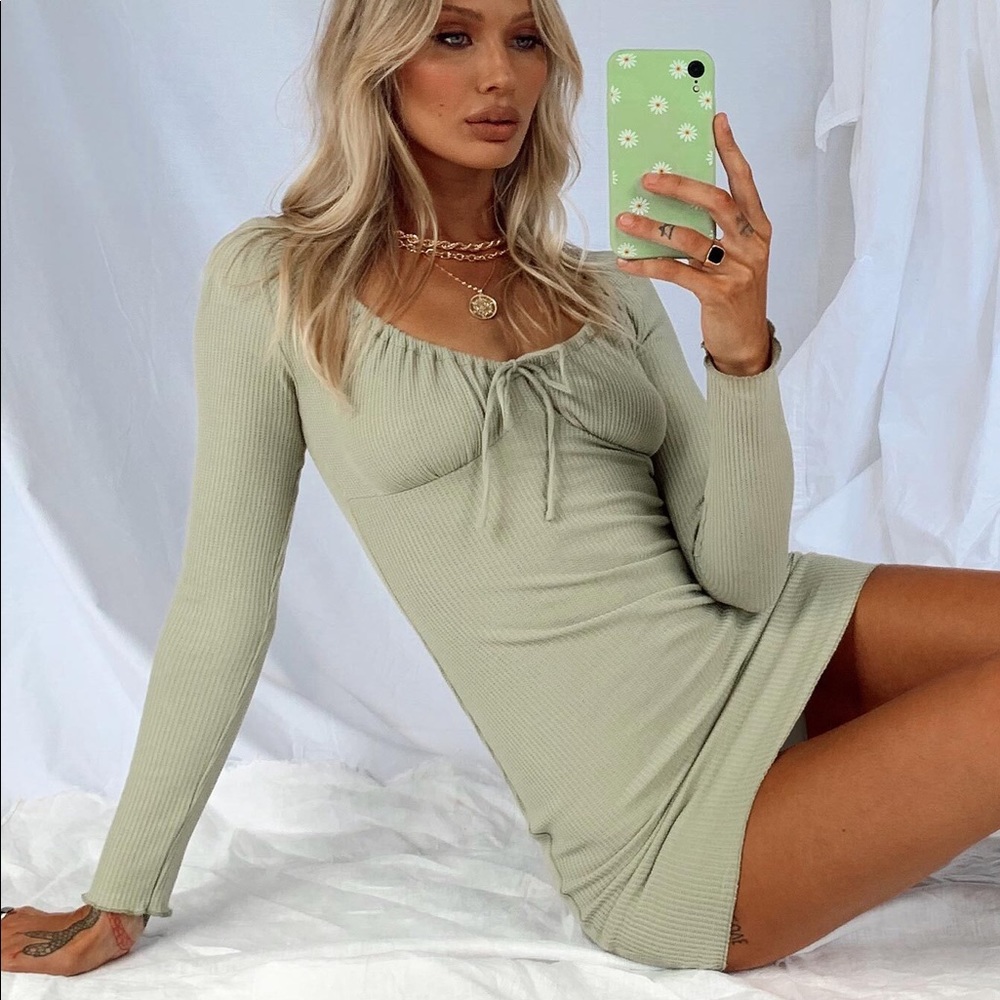 SAGE GREEN PRINCESS POLLY DRESS